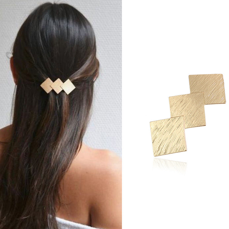 Céline Geo Clip | Brushed Gold