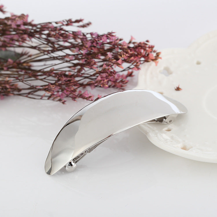 Alba Curve Clip | Satin Gold