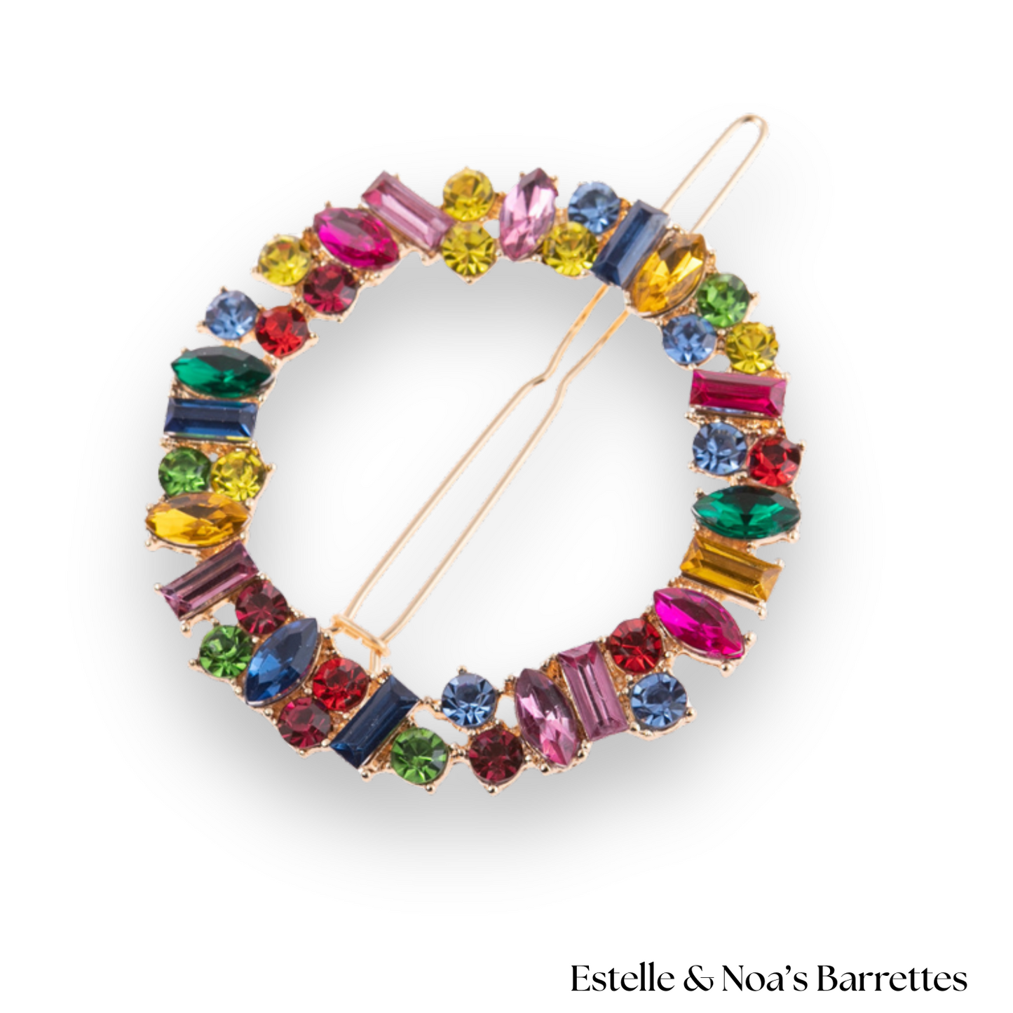 Cassia Gem Halo Clip | Multicolor Crystals