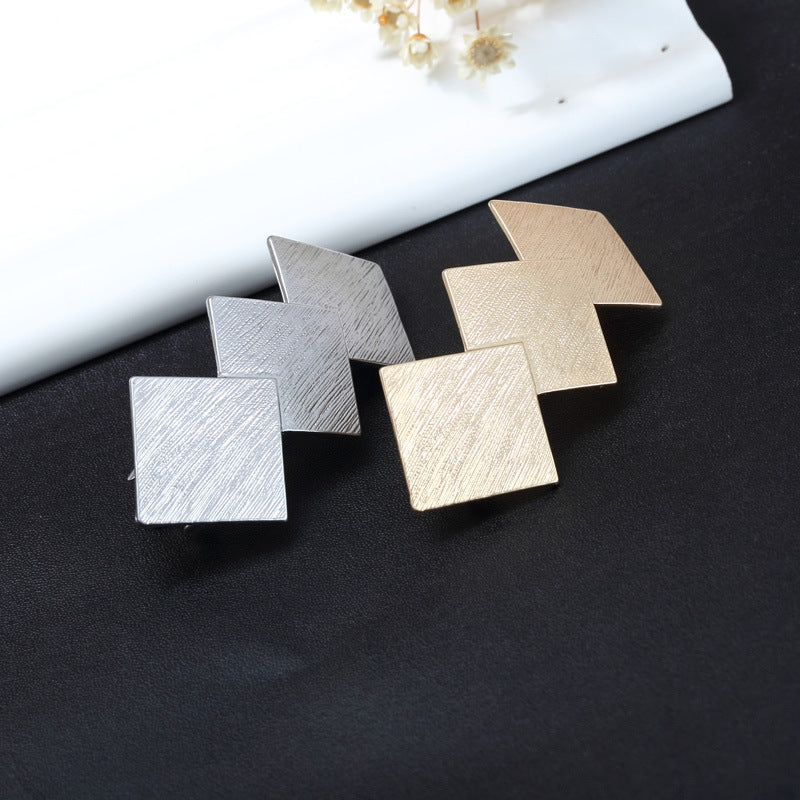 Céline Geo Clip | Brushed Gold