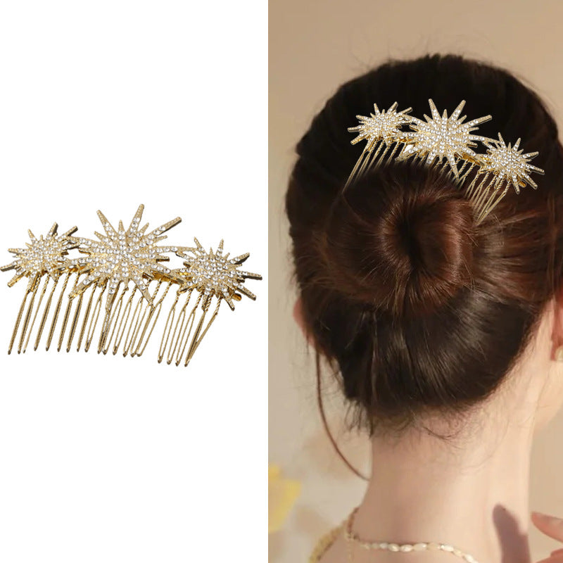 Aurélie Star Comb | Crystal Gold