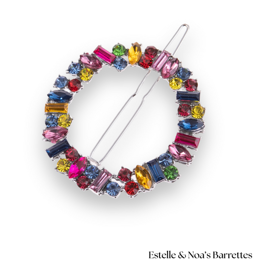 Cassia Gem Halo Clip | Multicolor Crystals